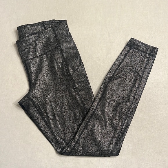 Lululemon Speed Up Tight *Foil - Luminosity Foil Print Black Silver - Picture 1 of 4